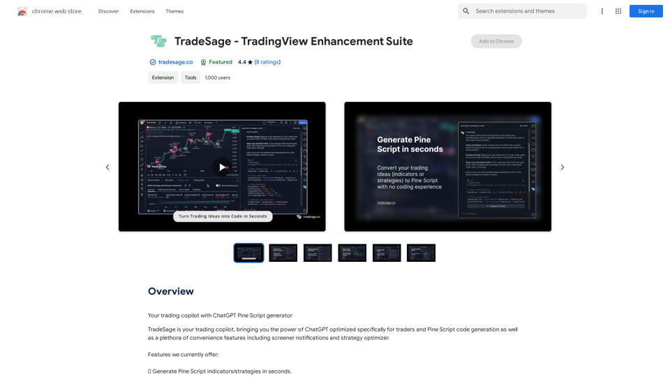 TradeSage - Suite d'amélioration pour TradingView 
