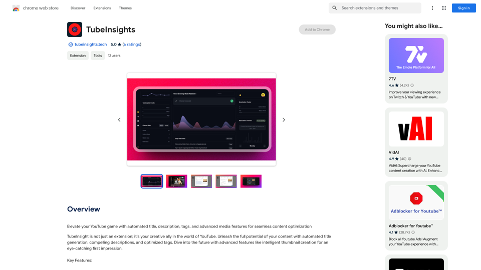 TubeInsights 
