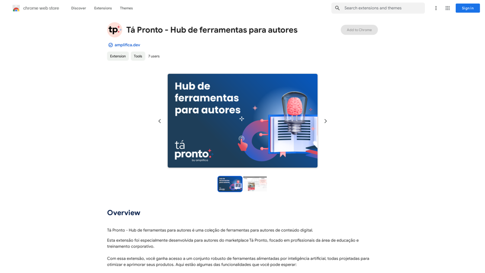 Tá Pronto - Hub de Ferramentas para Autores 


