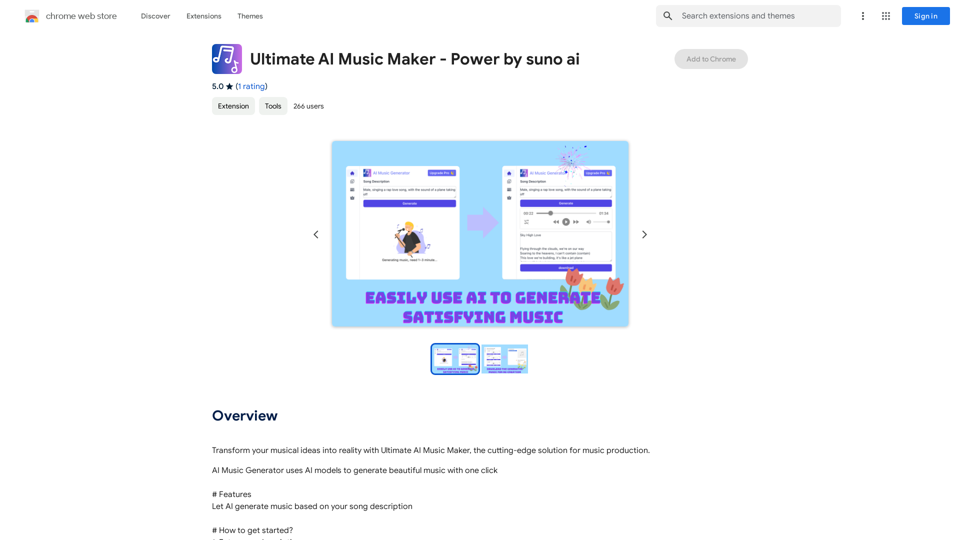 Ultimate AI Music Maker - Powered by suno ai 
