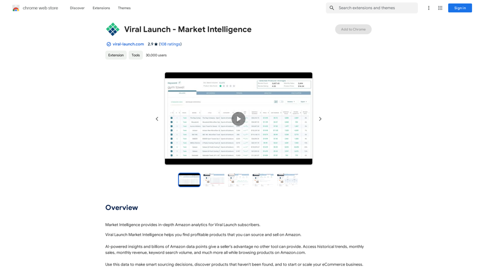 Viral Launch - Market Intelligence