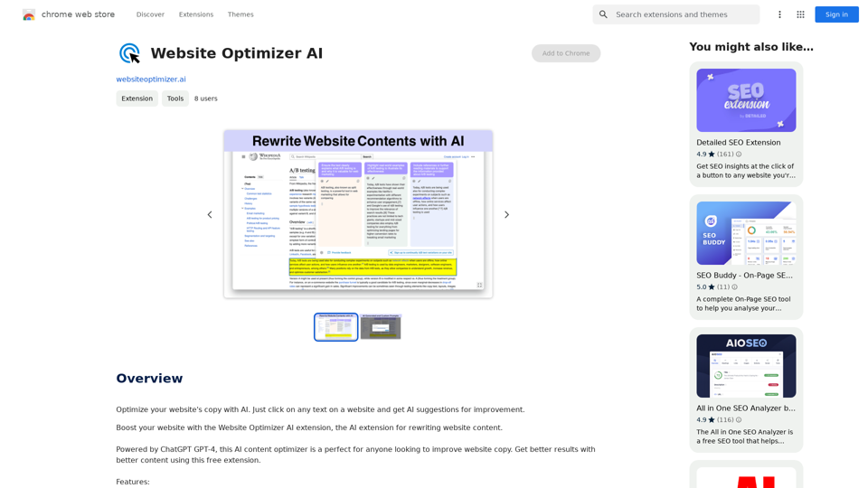 Optimiseur de site web IA 
