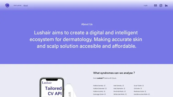 Lushair，AI 驅動的頭髮和頭皮分析 | 個人化護理方案