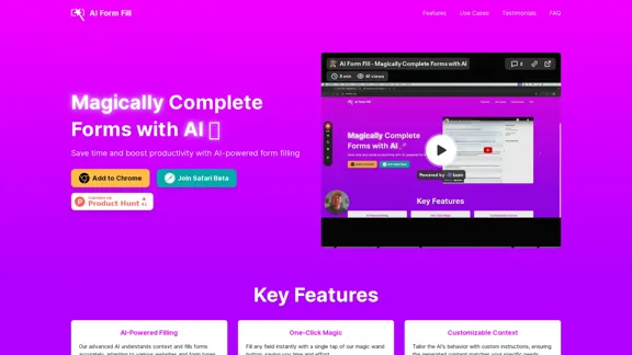 AI Form Fill - Magically Complete Forms with AI