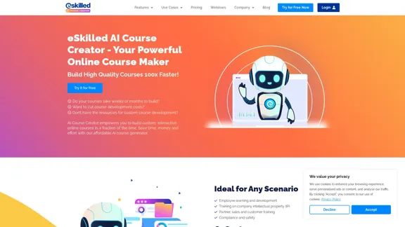 eSkilled AI Course Creator | Course Creation Software