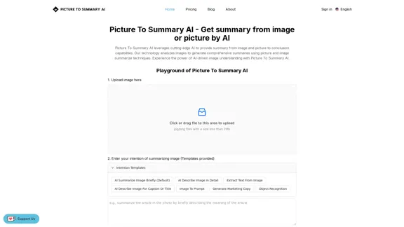 Picture To Summary AI - Get summary from image or picture by AI