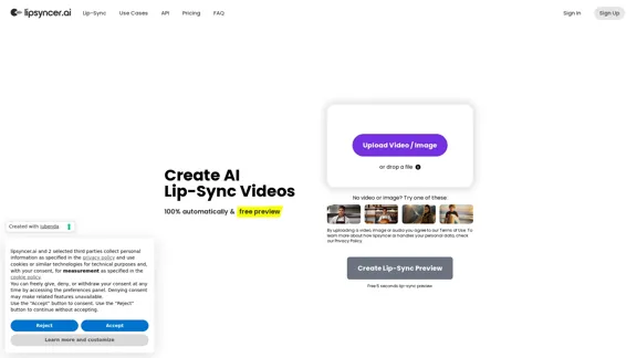 lipsyncer.ai - Create AI Lip-Sync Videos