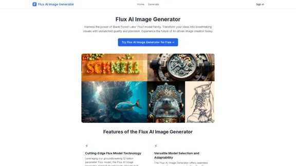 FluxImage | Generador gratuito de imágenes de IA Flux con modelos Flux.1