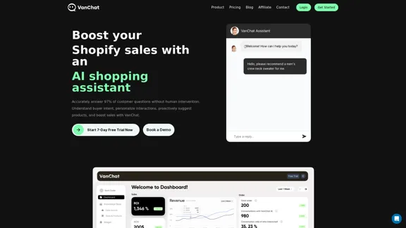 VanChat - Asistente de compras de IA para Shopify