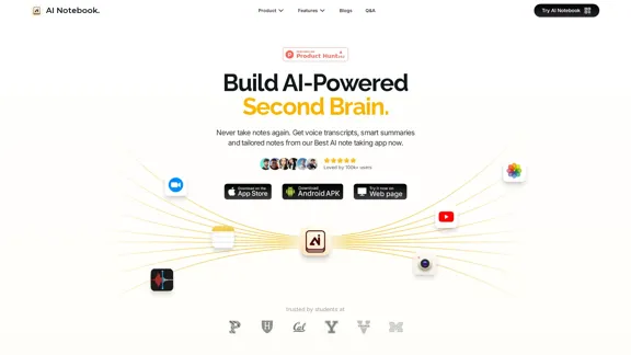 AI Note Taking & Transcribe & Summarizer | AI Notebook App