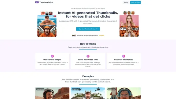 The #1 YouTube Thumbnails Generator for Viral Videos