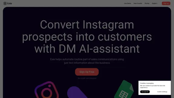 Exie – o primeiro assistente de eCommerce com IA para o Instagram Direct