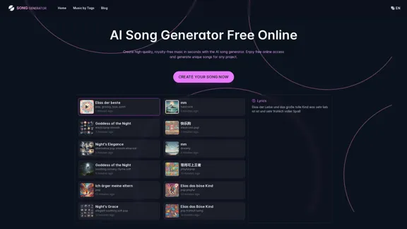 SongGenerator.io: Musik mit kostenlosem KI-Songgenerator online erstellen