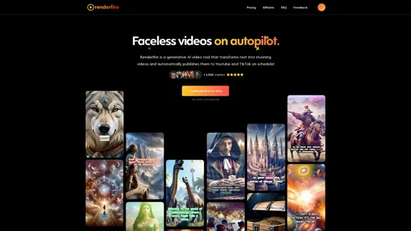 Renderfire — Gesichtslose Videos auf Autopilot