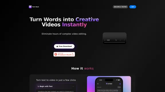 Text Beat - Instant video creator