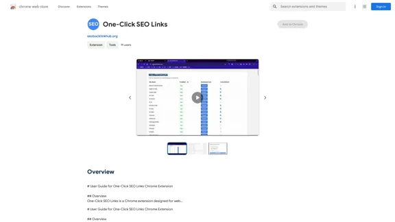 One-Click SEO Links - Интернет-магазин Chrome