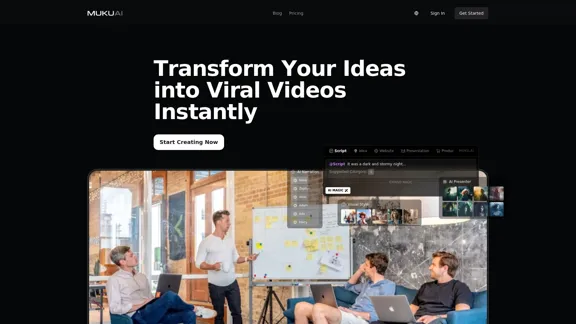 MukuAI: AI-Powered Viral Video Creator | Effortless Content for TikTok, Instagram & YouTube