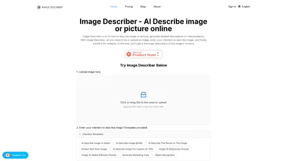 Descripteur d'Image - IA Décrit une image ou une photo en ligne