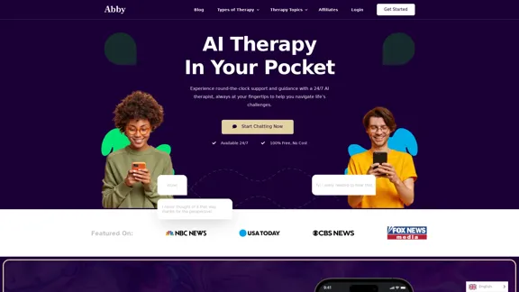 Abby - Your AI Therapist. 100% Free, Available 24/7