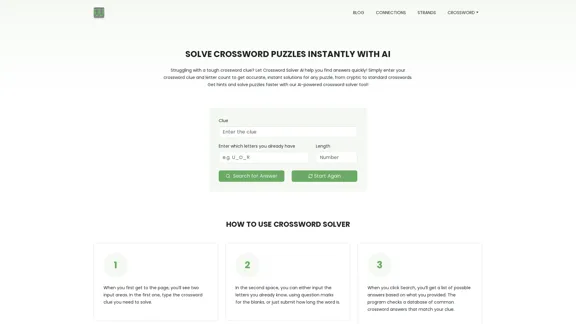 Crossword Solver AI - Get Instant Help for Any Puzzle