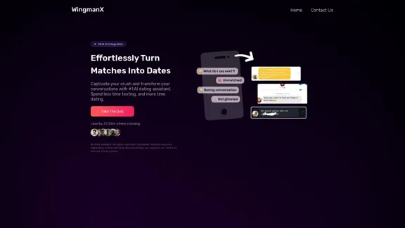 #1 AI Dating Assistant for Rizz Pick Up Lines - WingmanX