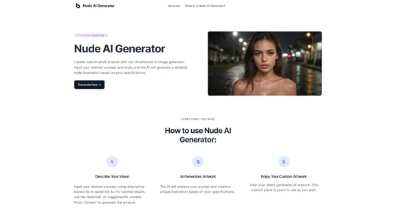 Nude AI Generator – Générateur d’images AI non censurées