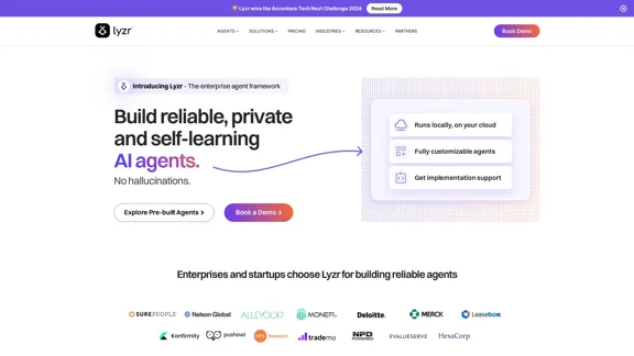 Construisez des agents IA fiables, privés et auto-apprenants | Lyzr AI