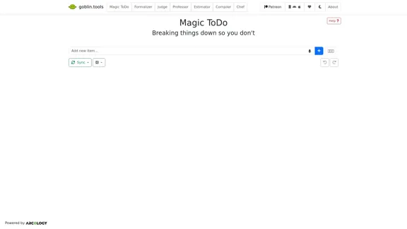 Magic ToDo - GoblinTools