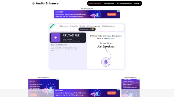 Audio Enhancer - Améliorer l'audio avec l'IA