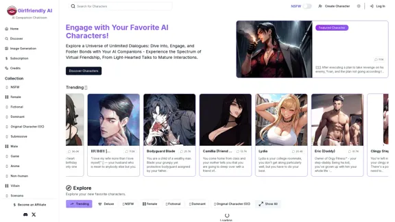 ガールフレンドリー AI - フィルターなし NSFW キャラクター AI チャット