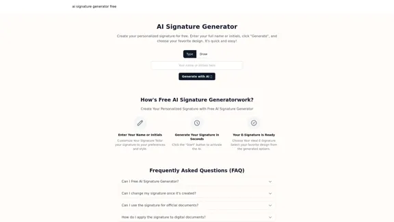 Free AI Signature Generator