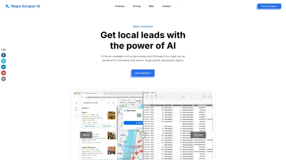 Maps Scraper & Leads Datenextraktor | MapsScraperAI