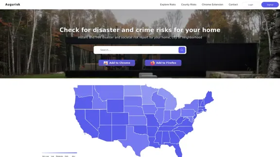 Augurisk : Explorez les risques de catastrophes et de criminalité aux États-Unis