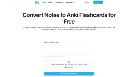 Hinweise zum Flashcard-Generator - Anki Pro