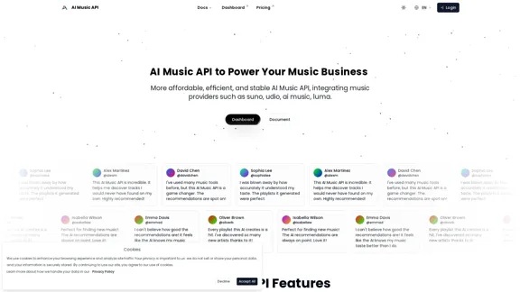 AI Music API - Access Audio API, Music AI Models, and More