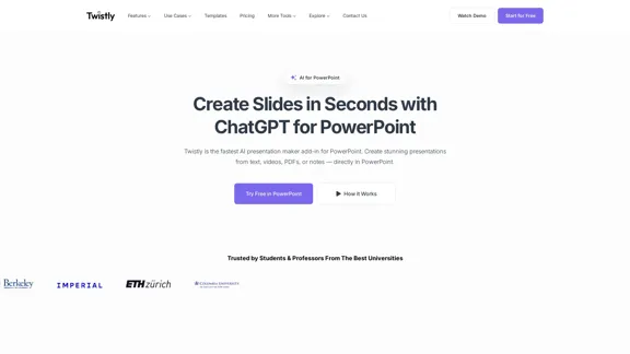 Twistly - Your ChatGPT for PowerPoint | AI Presentation Creator