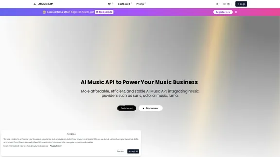 AI Music API - Access Audio API, Music AI Models, and More