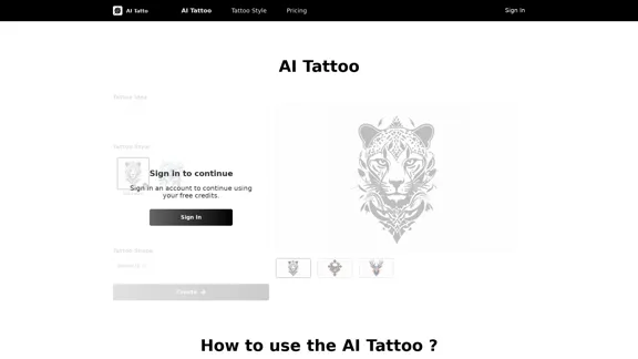 Kostenloser KI-Tattoo-Generator