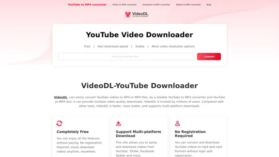 Kostenloser Youtube Video Downloader: Youtube zu Mp4 Konverter - VideoDL