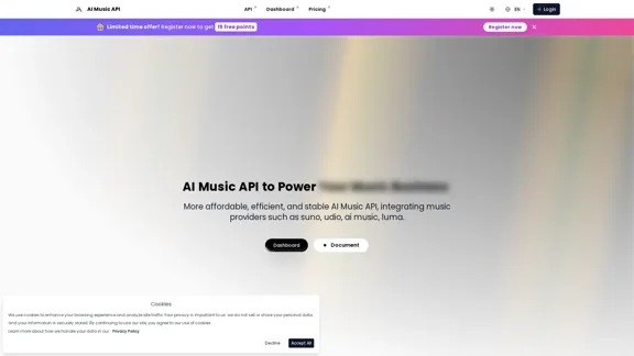 AI Music API - Access audio API, Music AI Models, and More