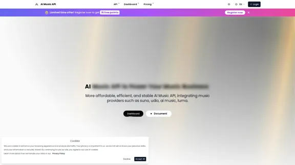 AI Music API - Access audio API, Music AI Models, and More