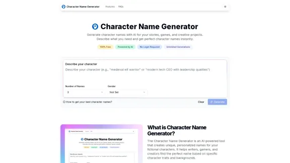 Character Name Generator