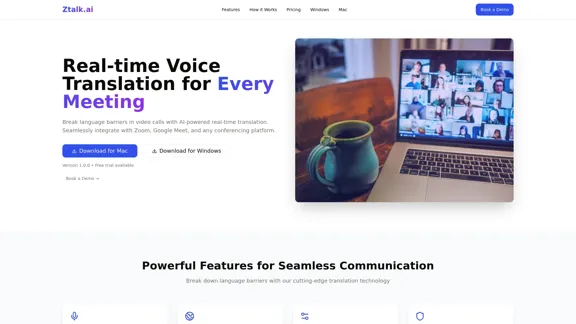 Ztalk.ai - Translation of Voice in Real Time