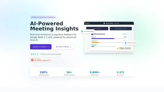 EmotionSense Pro - Emotion AI for Google Meet Calls