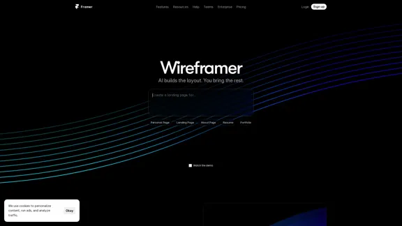 Framer: Build your website's page structure quickly using AI.