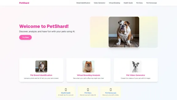 PetShard - AI Tools for Identifying Pet Breeds and Virtual Breeding