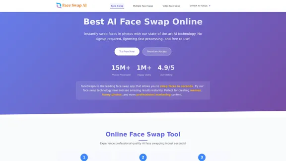 FaceSwapAI - Échange de visages AI en ligne gratuit | Aucune inscription requise