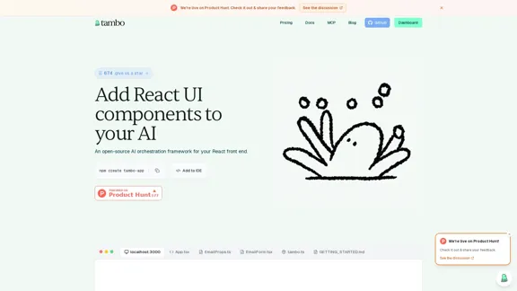 An open-source AI orchestration framework for your React front end.