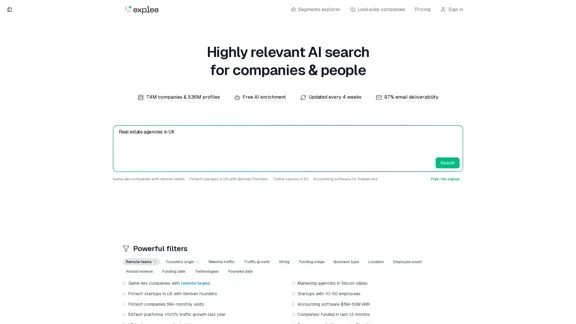 Explee | Pesquisa de IA para empresas e pessoas
